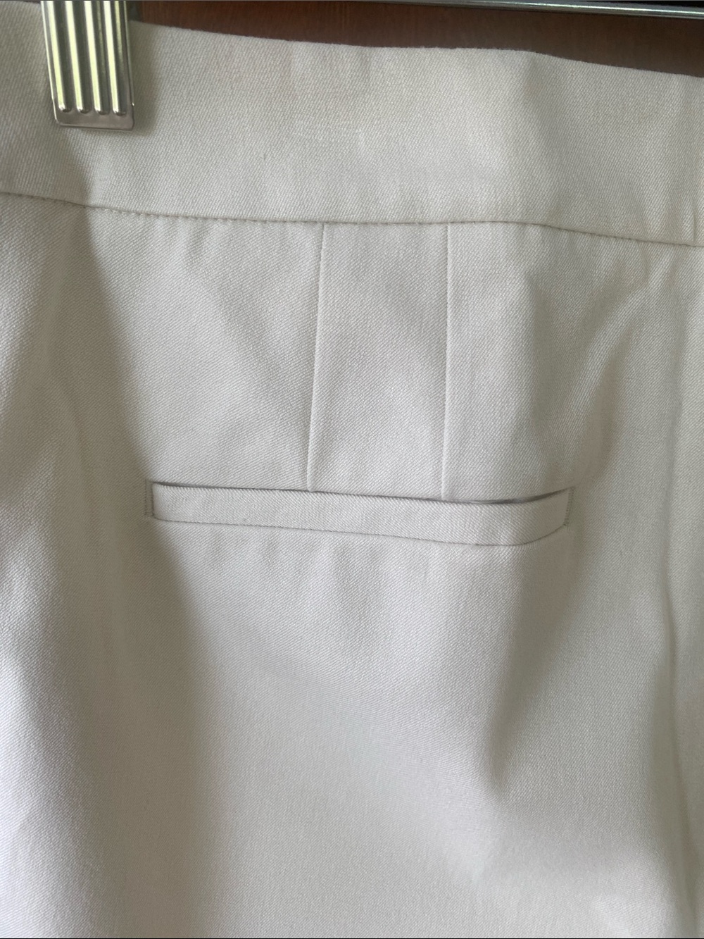Talbots Cream Skinny Chatham pant, cotton stretch with side zip Dress Pants - Picture 3 of 8